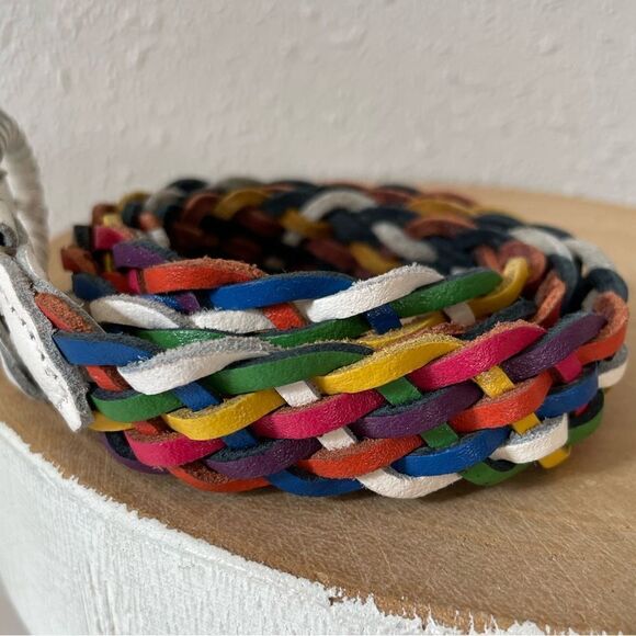 Capezio Woven Leather Belt Size S EUC - Picture 2 of 5